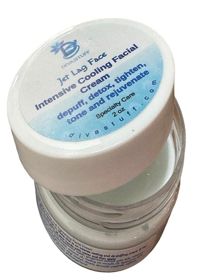 Diva Stuff Jet Lag Face Intensive Cooling Cream Clay Facial Mask, Depuff, Detox, Tighten, Tone and Rejuvenate, 2 oz - Image 4